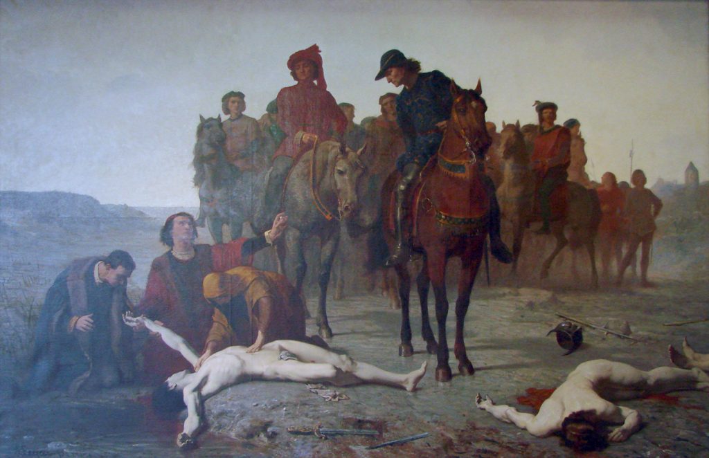 Charles the Bold found after the Battle of Nancy, by Auguste Feyen-Perrin (1865)